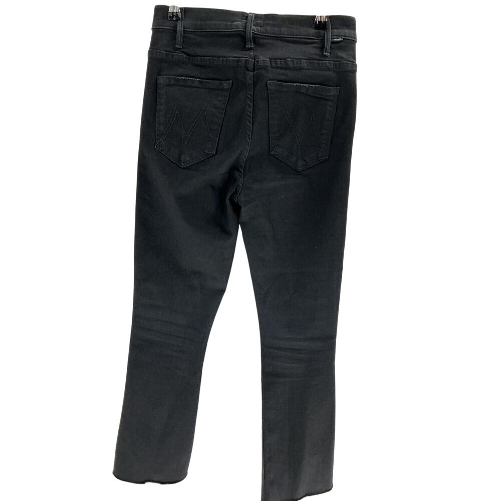 Mother Classic Black Hustler Ankle Fray Denim Jeans Size 27 - Picture 3 of 4